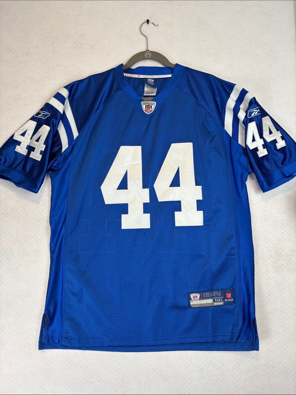 Reebok NFL Indianapolis Colts Dallas Clark #44 Blue On Field Jersey Size 50
